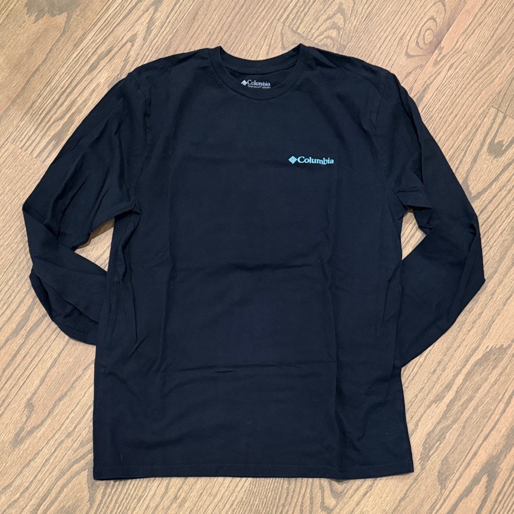 Columbia Black Long Sleeve Tee with Logo